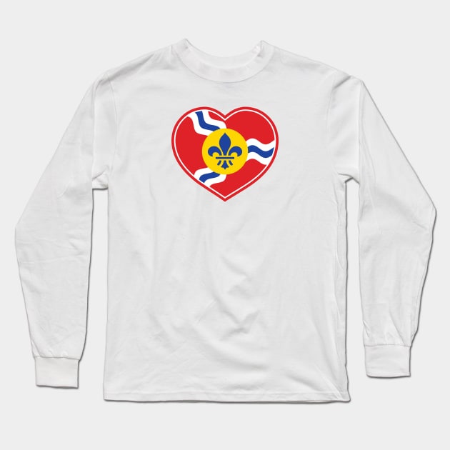 I Heart Saint Louis Long Sleeve T-Shirt by BentonParkPrints